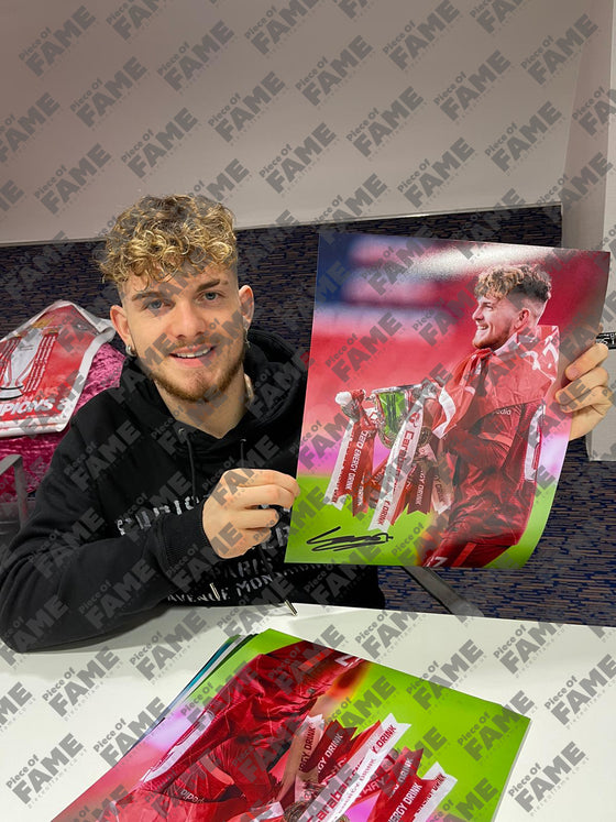 Harvey Elliott Signed 16X12 League Cup Photo Liverpool EXACT PROOF AFTAL COA (A)