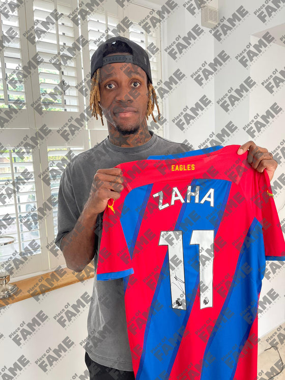 Wilfried Zaha Signed & Framed Crystal Palace Shirt Private Signing AFTAL COA