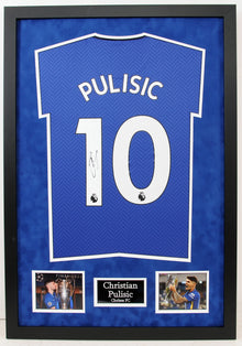  Christian Pulisic Signed & Framed Chelsea F.C. Shirt CL & Super Cup AFTAL COA
