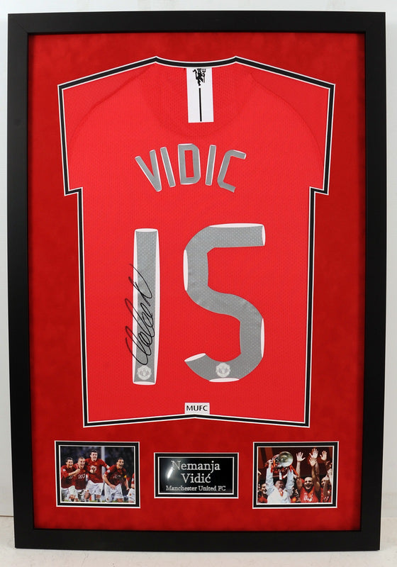 Foto Autografata Nemanja Vidic - Stampa Con Firma Pre-stampata, Regalo Fan Manchester United