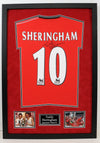 Teddy Sheringham Signed & FRAMED Shirt Manchester United AFTAL COA