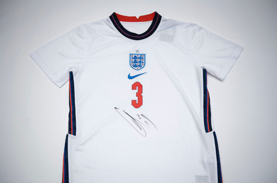 Luke Shaw SIGNED England EURO 2020 Shirt AFTAL COA