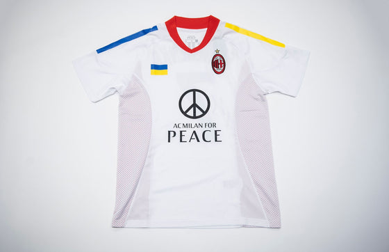 Andre Shevchenko Signed AC Milan SHIRT Match 4 Peace Genuine Signature AFTAL COA