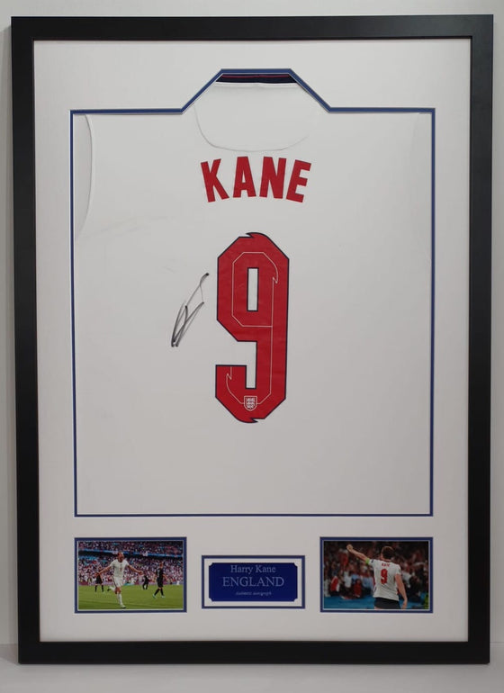 Harry Kane Signed & Framed England Euro 2020 Tottenham Hotspur Shirt AFTAL COA