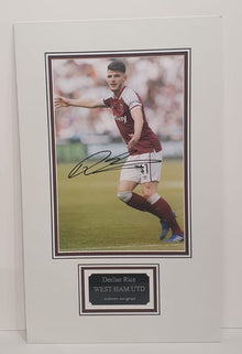  Declan RICE SIGNED & Mounted 12X8 Photo West Ham United F.C. AFTAL COA (A)