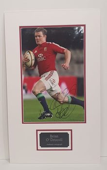  Brian O'Driscoll SIGNED & Mounted 12X8 Lions Ireland Leinster Photo  AFTAL COA