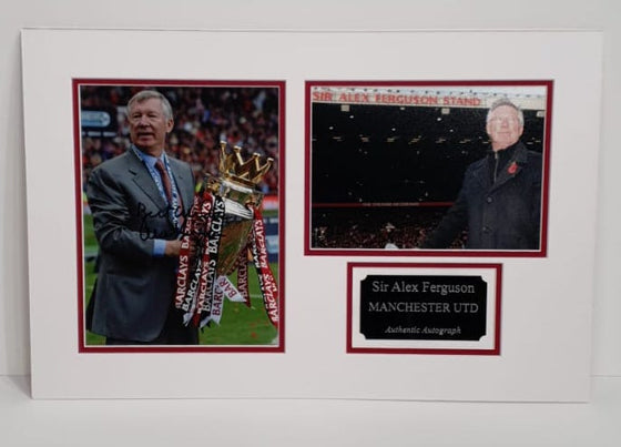 Sir Alex Ferguson Signed Photo Mount Display Manchester United F.C. AFTAL COA