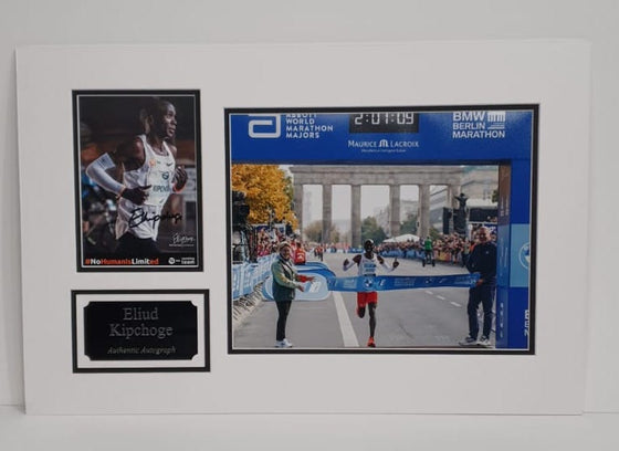 Eliud Kipchoge Signed Photo Display Iconic NN Running AFTAL COA