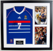  Didier Deschamps SIGNED & FRAMED 1998 WORLD CUP JERSEY France AFTAL COA (A)