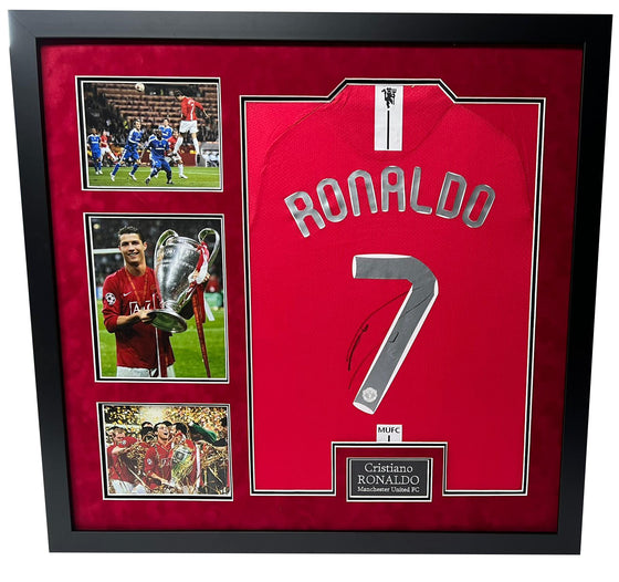 Cristiano Ronaldo Signed Manchester United Shirt Champions League 2008 AFTAL COA