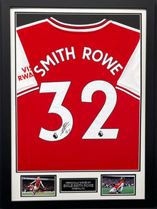  Emile Smith Rowe SIGNED & Framed Arsenal F.C. Shirt Genuine Signature AFTAL COA