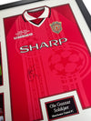 Ole Gunnar Solskjaer Signed & FRAMED Treble Shirt Manchester United FC AFTAL COA