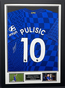  Christian Pulisic Signed & Framed Chelsea F.C. Shirt USA AFTAL COA