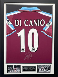  Paolo Di Canio SIGNED & FRAMED West Ham United Shirt PRIVATE SIGNING AFTAL COA A