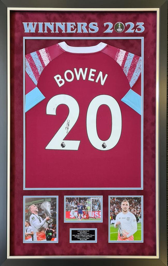 Jarrod Bowen SIGNED WEST HAM UNITED WHUFC EUROPA CONFERENCE FINAL AFTAL COA
