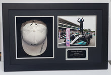  George Russell Signed Mercedes Cap Box Framed Genuine Signature AFTAL COA