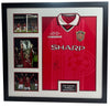 Ole Gunnar Solskjaer Signed & FRAMED Treble Shirt Manchester United FC AFTAL COA