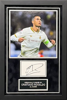  Cristiano Ronaldo Signed & Framed Photo Mount Display Al Nassr FC AFTAL COA