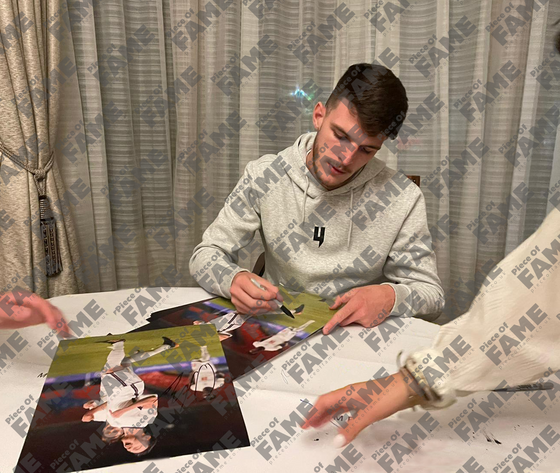 Declan RICE SIGNED 11X14 FRAMED England EURO 2020 Photo AFTAL COA (B)