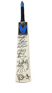  Australia Signed Cricket Bat By 14 2023 ASHES CUMMINS SMITH Lyon Proof AFTAL COA