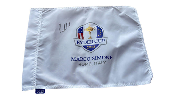 Brooks Koepka Genuine Hand Signed RYDER CUP 2023 PIN FLAG AFTAL COA (B)