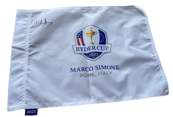 Ludvig Aberg Genuine Hand Signed RYDER CUP 2023 PIN FLAG AFTAL COA (A)
