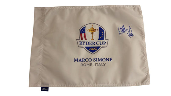Matthew Fitzpatrick Genuine Hand Signed RYDER CUP 2023 PIN FLAG AFTAL COA (A)