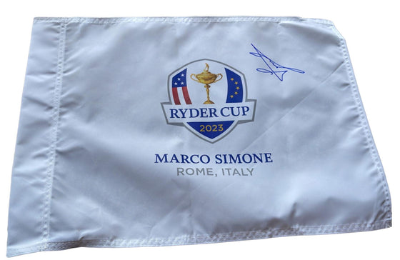 Luke Donald Genuine Hand Signed RYDER CUP 2023 PIN FLAG AFTAL COA (B)