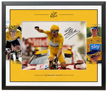  Bradley Wiggins Signed & Framed 16X12 Photo 2012 Tour de France PROOF AFTAL COA