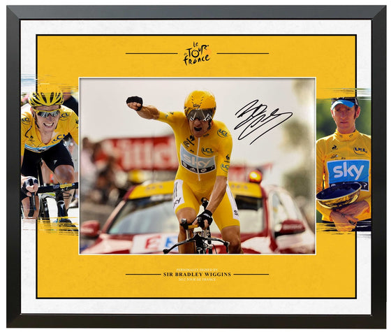 Bradley Wiggins Signed & Framed 16X12 Photo 2012 Tour de France PROOF AFTAL COA