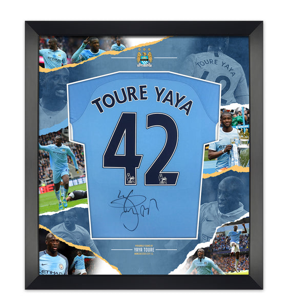 Yaya Toure SIGNED Manchester CITY Premier LEAGUE WINNER JERSEY AFTAL COA