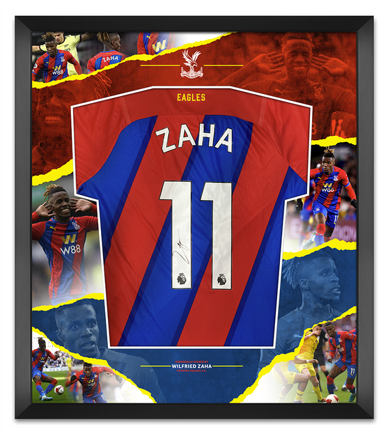 Wilfried Zaha Signed & Framed Crystal Palace Shirt Private Signing AFTAL COA