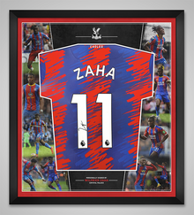  Wilfried Zaha Signed & Framed Crystal Palace Jersey Private Signing AFTAL COA