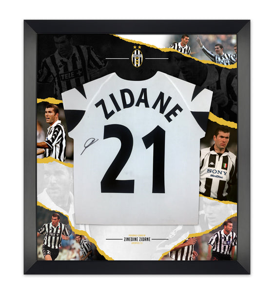 Zinedine Zidane Signed & Framed Juventus Shirt GENUINE AUTOGRAPH AFTAL COA